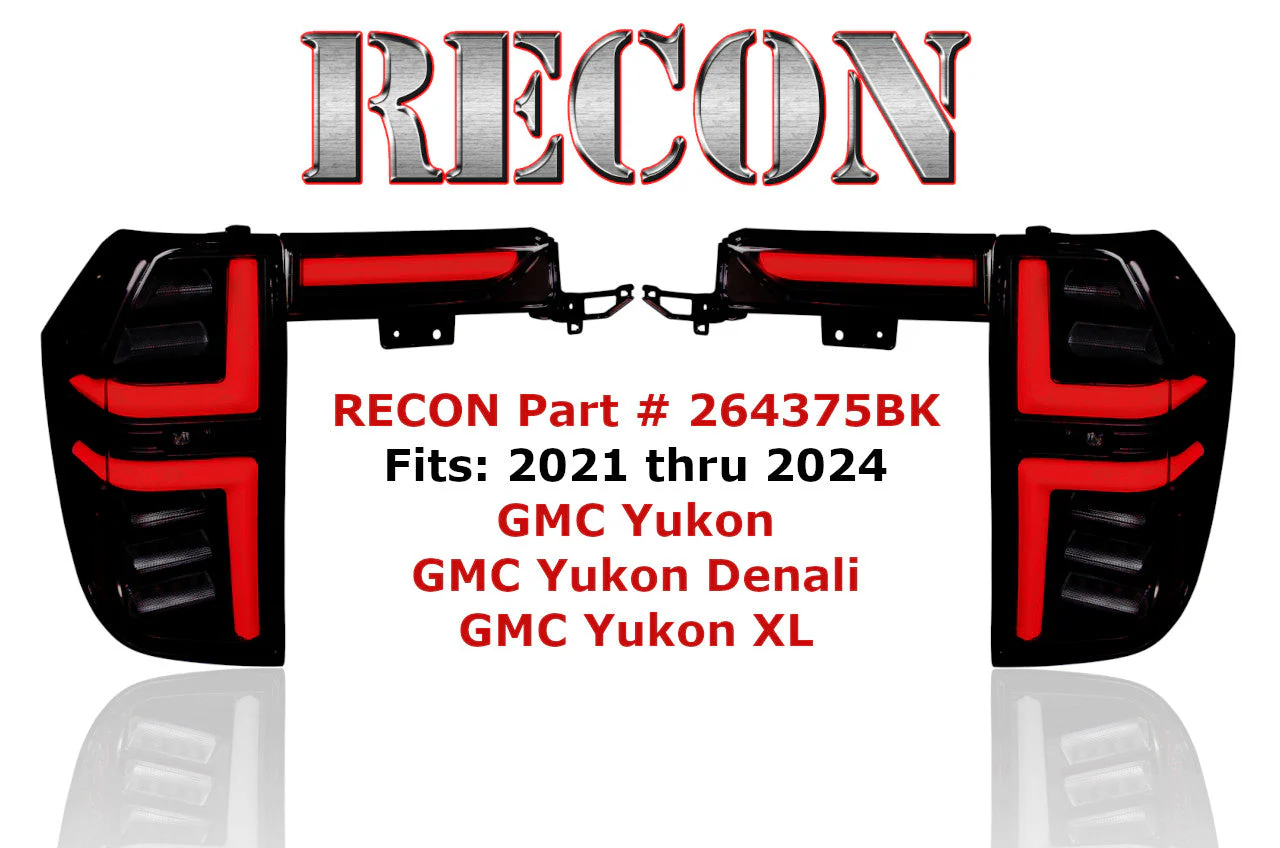 2021-2024 GMC Yukon Smoked Scanning LED Tail Lights - Image 7