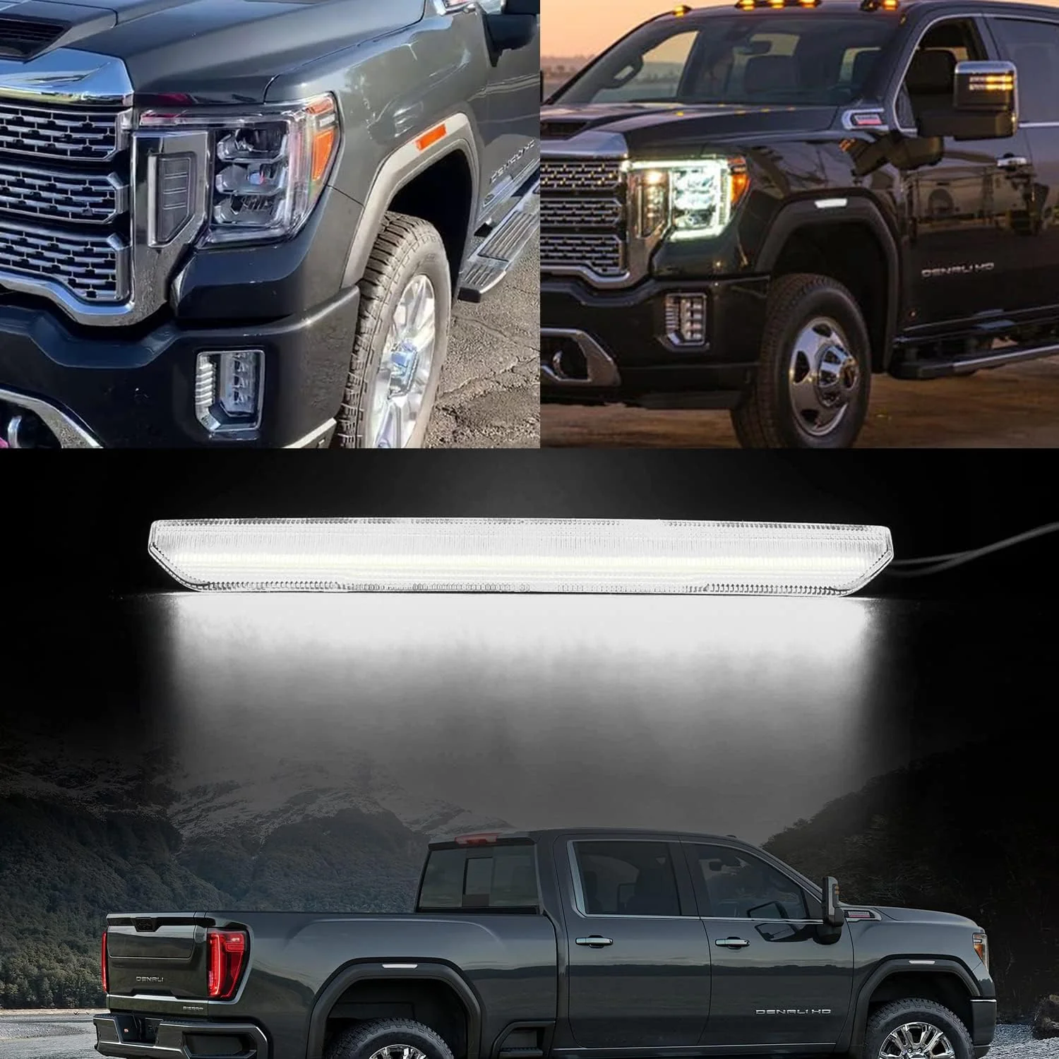 2023-2026+ GMC Canyon Smoked White Amber SCANNING LED Side Markers - Image 16