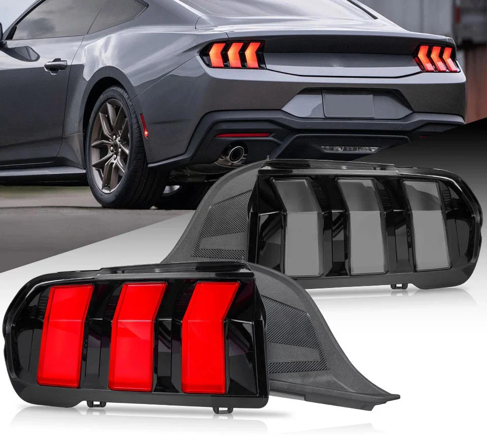 2024-2026+ Ford Mustang S650 RGB Flow Smoked Clear LED Tail Lights - Image 13