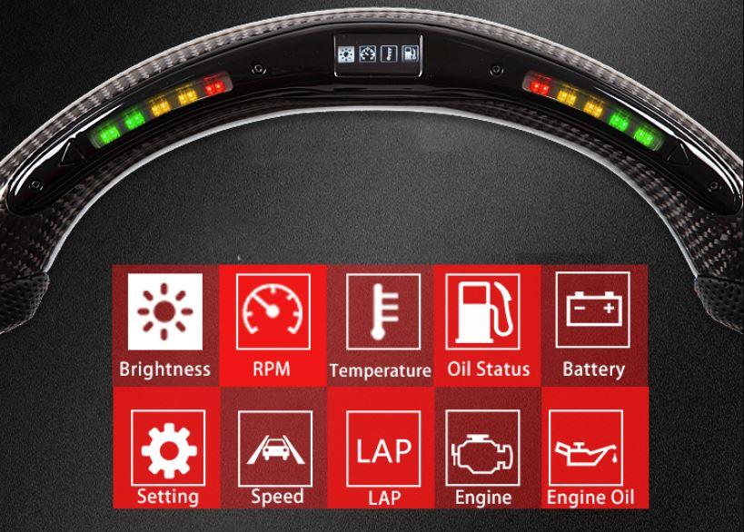 2024-2026+ Ford Mustang S650 Carbon Fiber LED Steering Wheel - Image 87