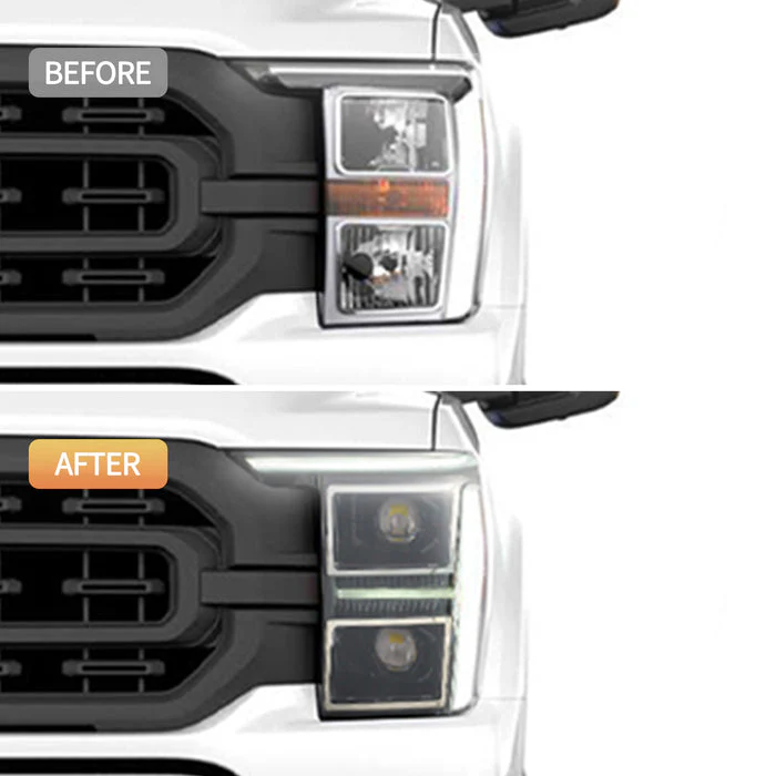 2021-2023 Ford F150 & Raptor LED DRL Headlights - 2024+ Style - Image 3
