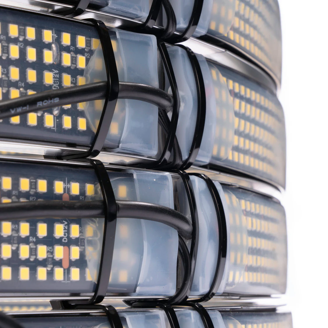 5 ROW Pure White LED Wheel Ring Lights Kit - Image 2