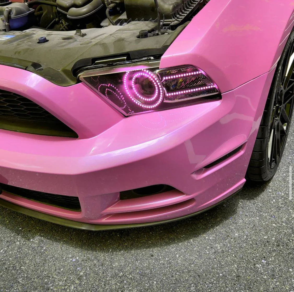 2011-2014 Ford Mustang RGBW Flow Series LED Projector Halo Kit - Image 14