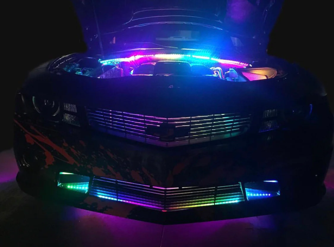 RGBW Flow Series Color-Changing LED Engine Bay Lighting Strips Kit - Image 7