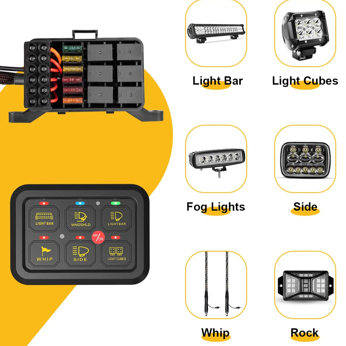 6 Gang Switch Control Panel 12V Relay System - Image 4
