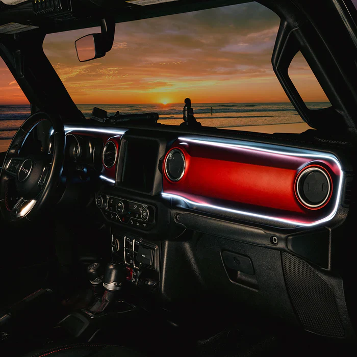 2018-2023 Jeep Wrangler JL Gladiator JT Dynamic ColorSHIFT LED Interior Dash Board Kit - Image 4
