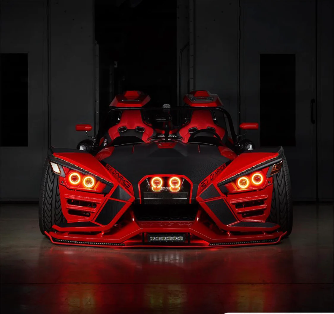 2014-2019 Polaris Slingshot Waterproof Exterior RGBW Color-Chasing Halo Kit (Single Projector Model) - Image 7