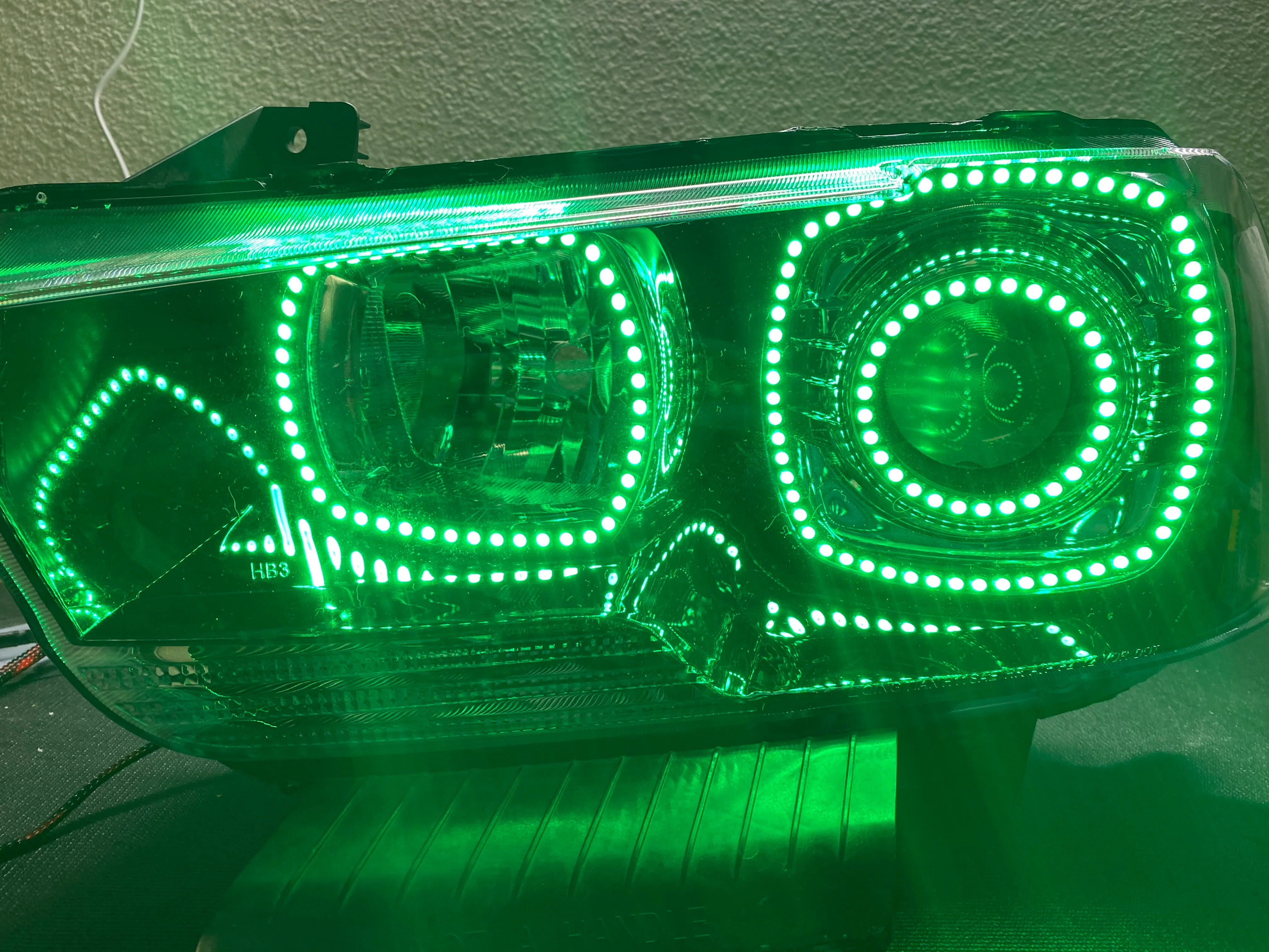 2011-2014 Dodge Charger RGBW Flow Series LED Halo Projector Headlights - Image 5