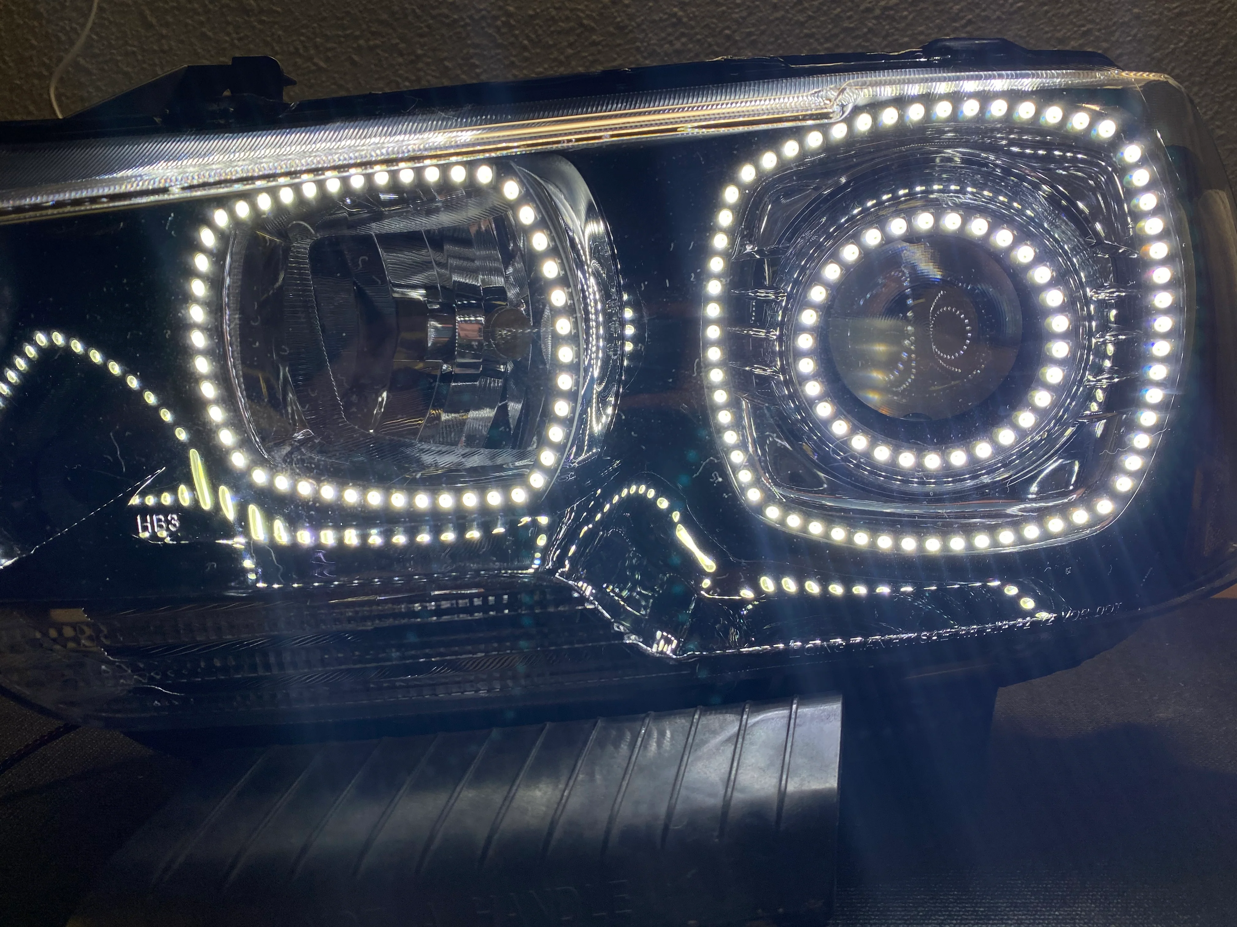 2011-2014 Dodge Charger RGBW Flow Series LED Halo Projector Headlights - Image 7